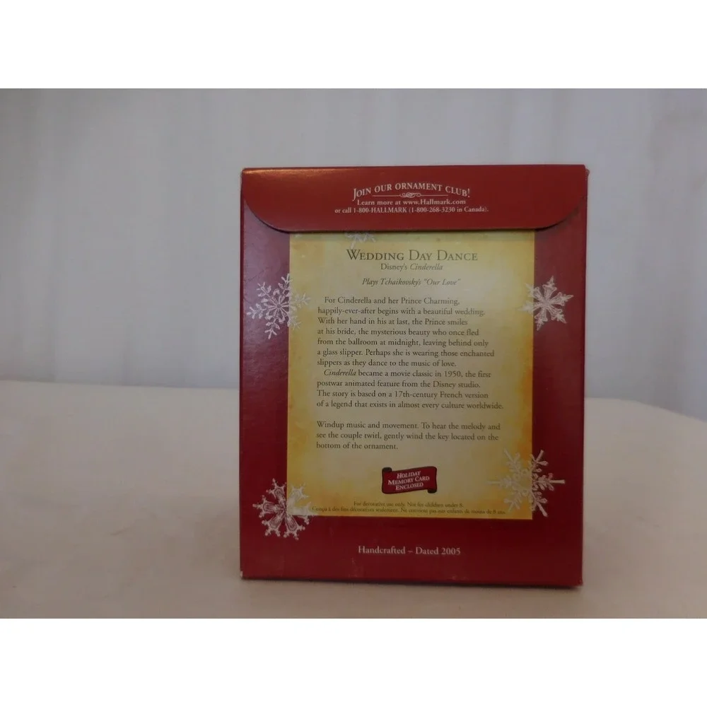 Hallmark Keepsake Ornament Ornament Wedding Day Dance Disney's Cinderella 2005